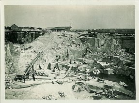 Žernovka - práce v lomu v roce 1909